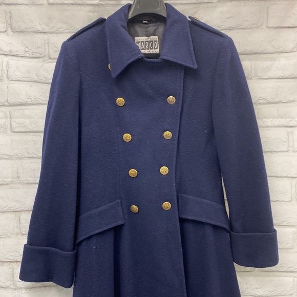 Vintage Double Breasted Military Maxi Coat Women Small Made in Ukraine - Picture 3 of 9